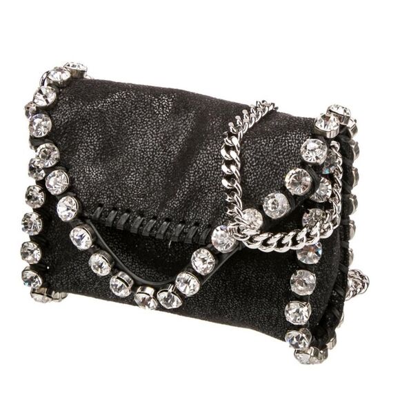 Stella McCartney Handbags - *Stella McCartney* Vegan Metallic Suede *Crystal-Studded* Mini Crossbody …